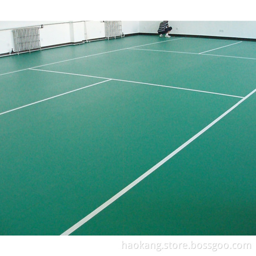 Indoor rolled Badminton court floor with assembly parts